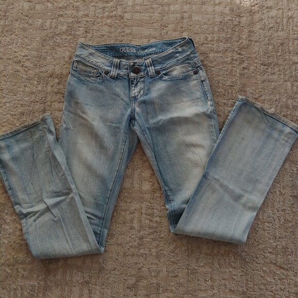 VINTAGE Y2K Guess Premium Daredevil low-rise bootcut jeans size 27 - Picture 11 of 16